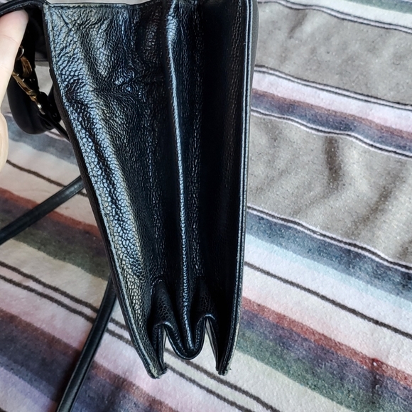 Vintage Black Leather Crossbody Purse - Picture 10 of 15
